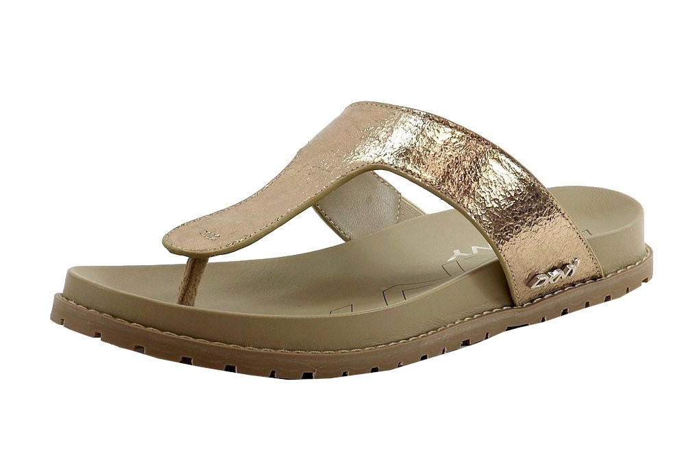 Donna Karan DKNY Women's Shawna Fashion Flip Flops Sandals Shoes - Gold - 8
