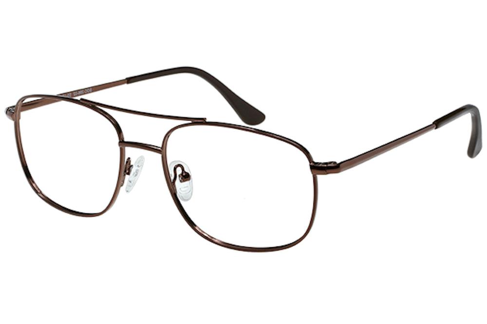 Bocci Men's Eyeglasses 396 Full Rim Optical Frame - Brown   02 -  Lens 55 Bridge 17 Temple 145mm
