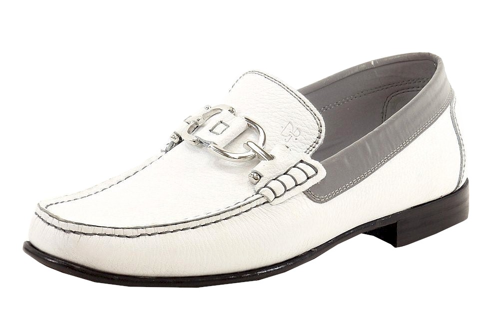 Donald J Pliner Men's Dacio Slip On Loafers Shoes - White - 8.5 D(M) US