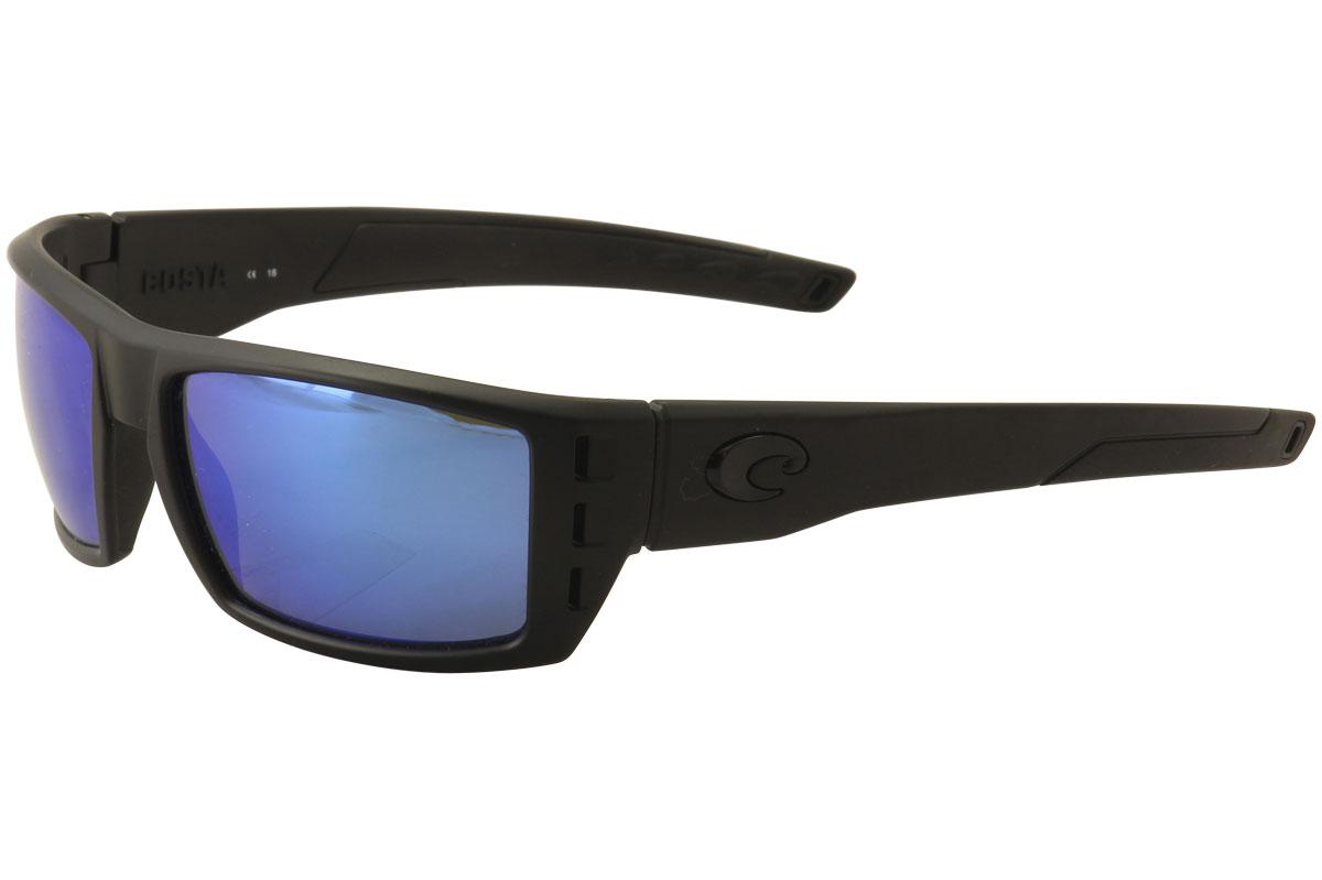 Costa Del Mar Men's Rafael Sport Polarized Sunglasses - Black/Blue Polarized 580G Mirror   OBMGLP  - Lens 59 Bridge 17 Temple 120mm -  RFL 01 OBMGLP