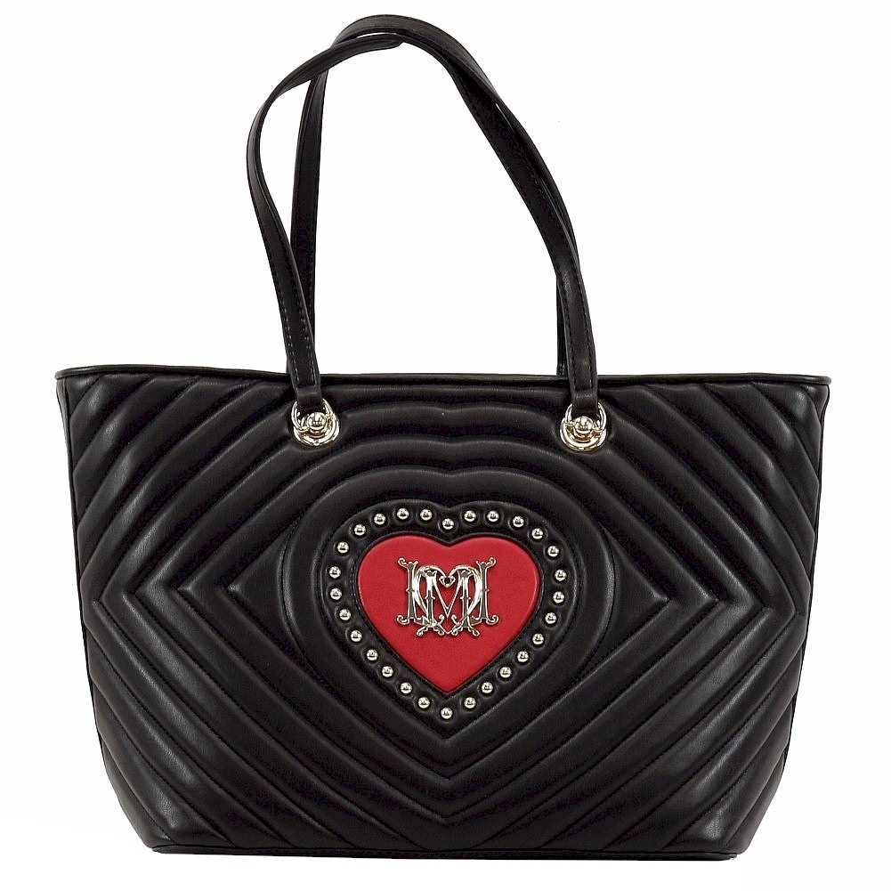 UPC 887349224683 product image for Love Moschino Women s Studded Heart Leather Tote Handbag | upcitemdb.com