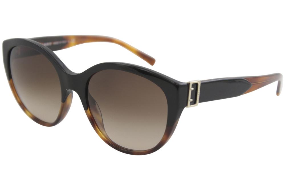 Burberry Women's BE4242 BE/4242 Fashion Round Sunglasses - Black Havana/Brown Gradient   3632/13 - Lens 55 Bridge 19 Temple 140mm