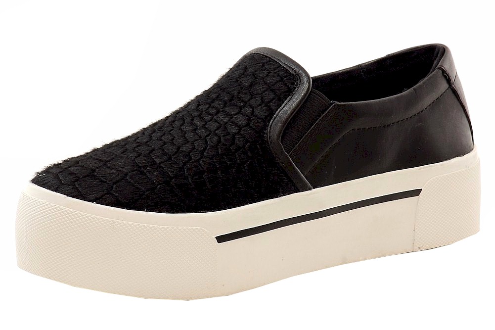 Donna Karan DKNY Women's Bess Platform Fashion Sneakers Shoes - Black - 9.5