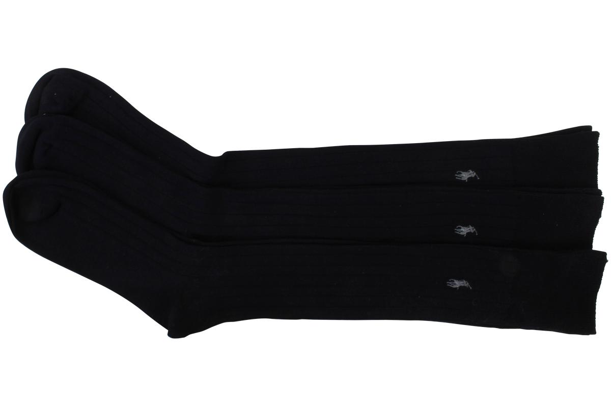 Polo Ralph Lauren Men's 3 Pack Mercerized Cotton Trouser Socks - Black - 10 13 Fits Shoe 6 12.5