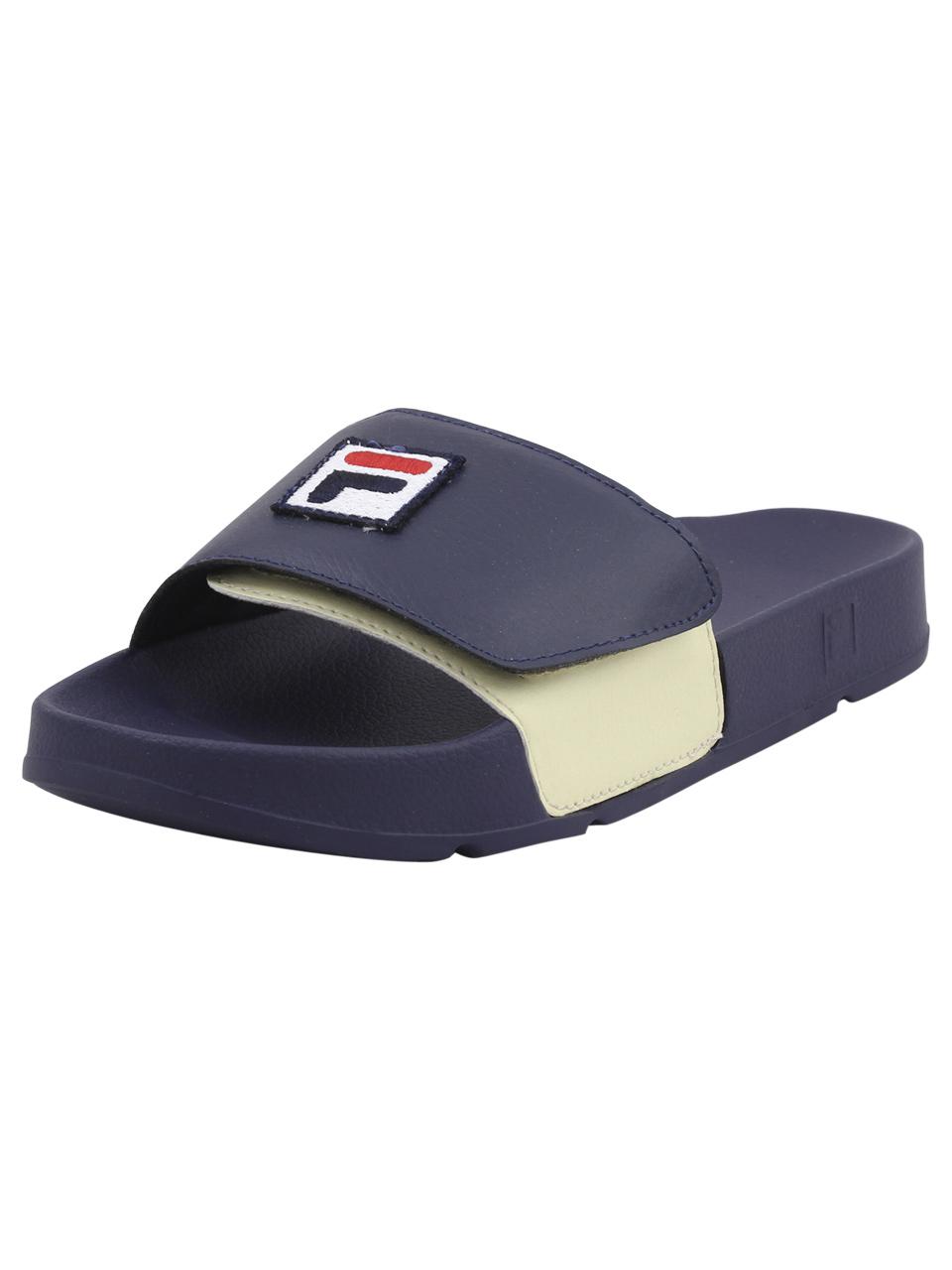 Fila Men's Drifter Strap Slides Sandals Shoes - Fila Navy/Fila Red/Fila Cream - 12 D(M) US
