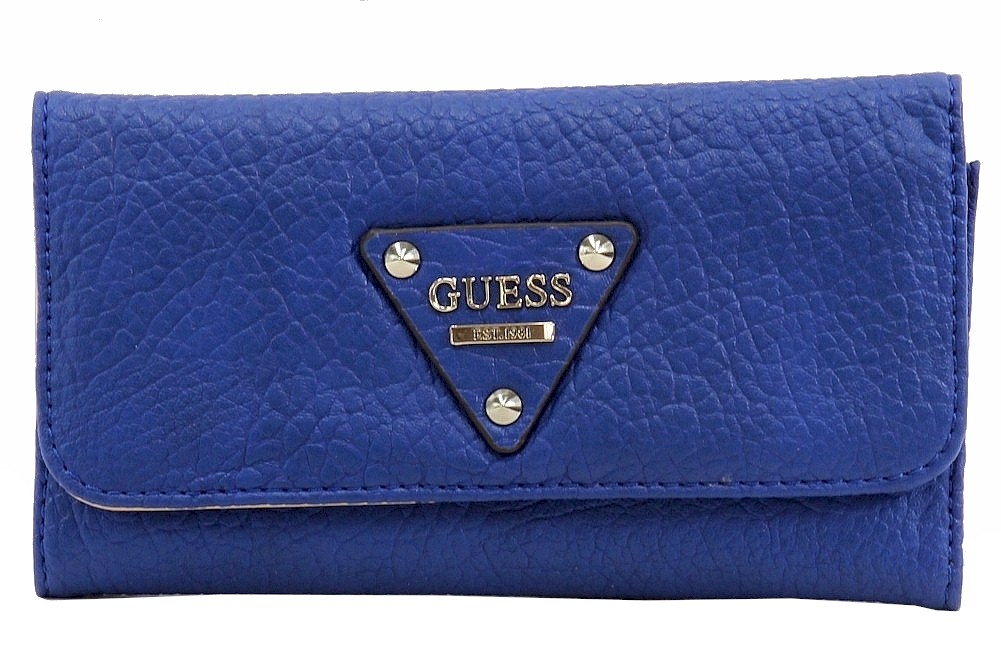 Guess Women S Off Beat Slim Clutch Tri Fold Wallet