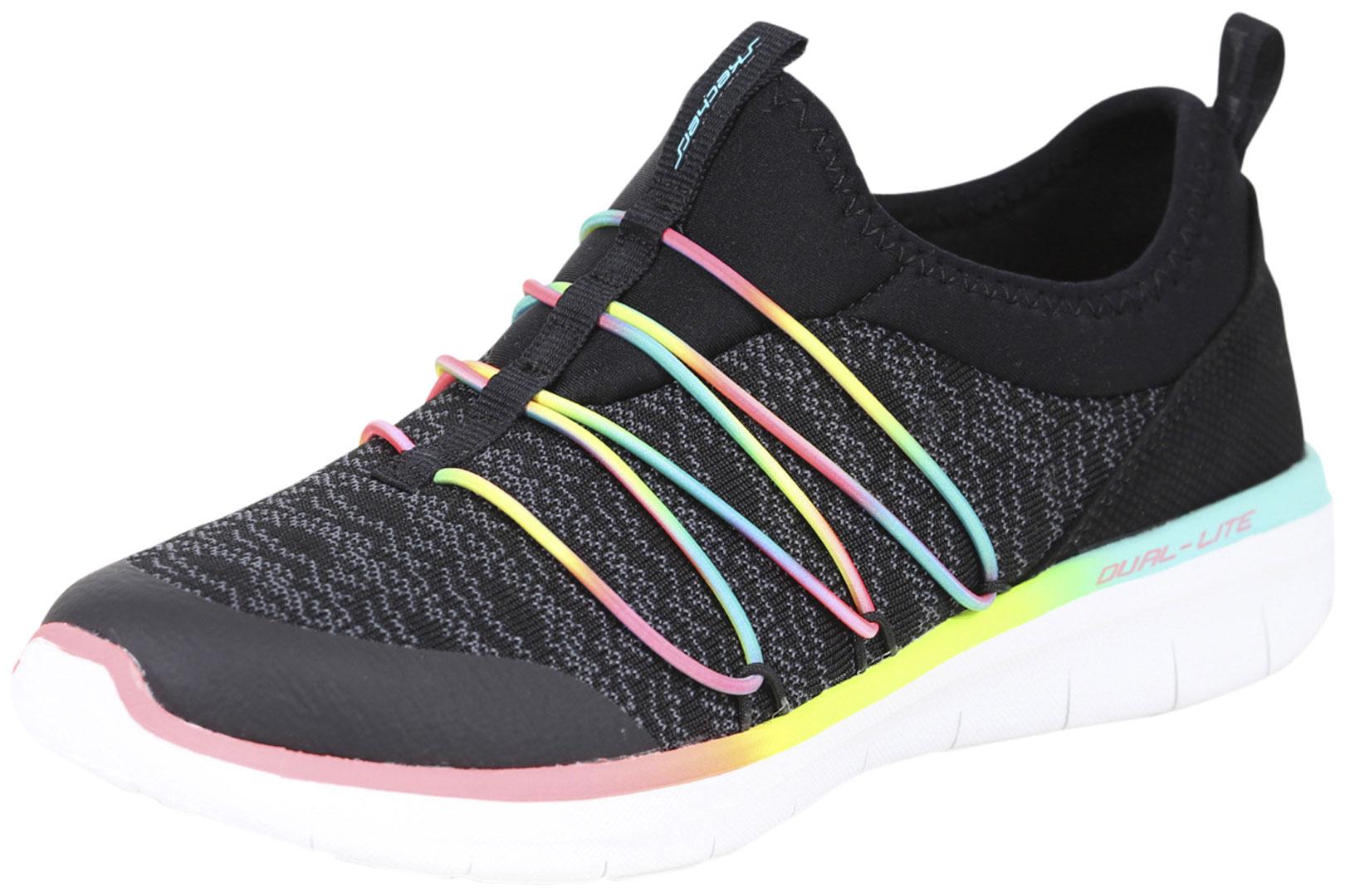 Skechers Women's Synergy 2.0 Simply Chic Memory Foam Sneakers Shoes - Black/Multi - 6 B(M) US