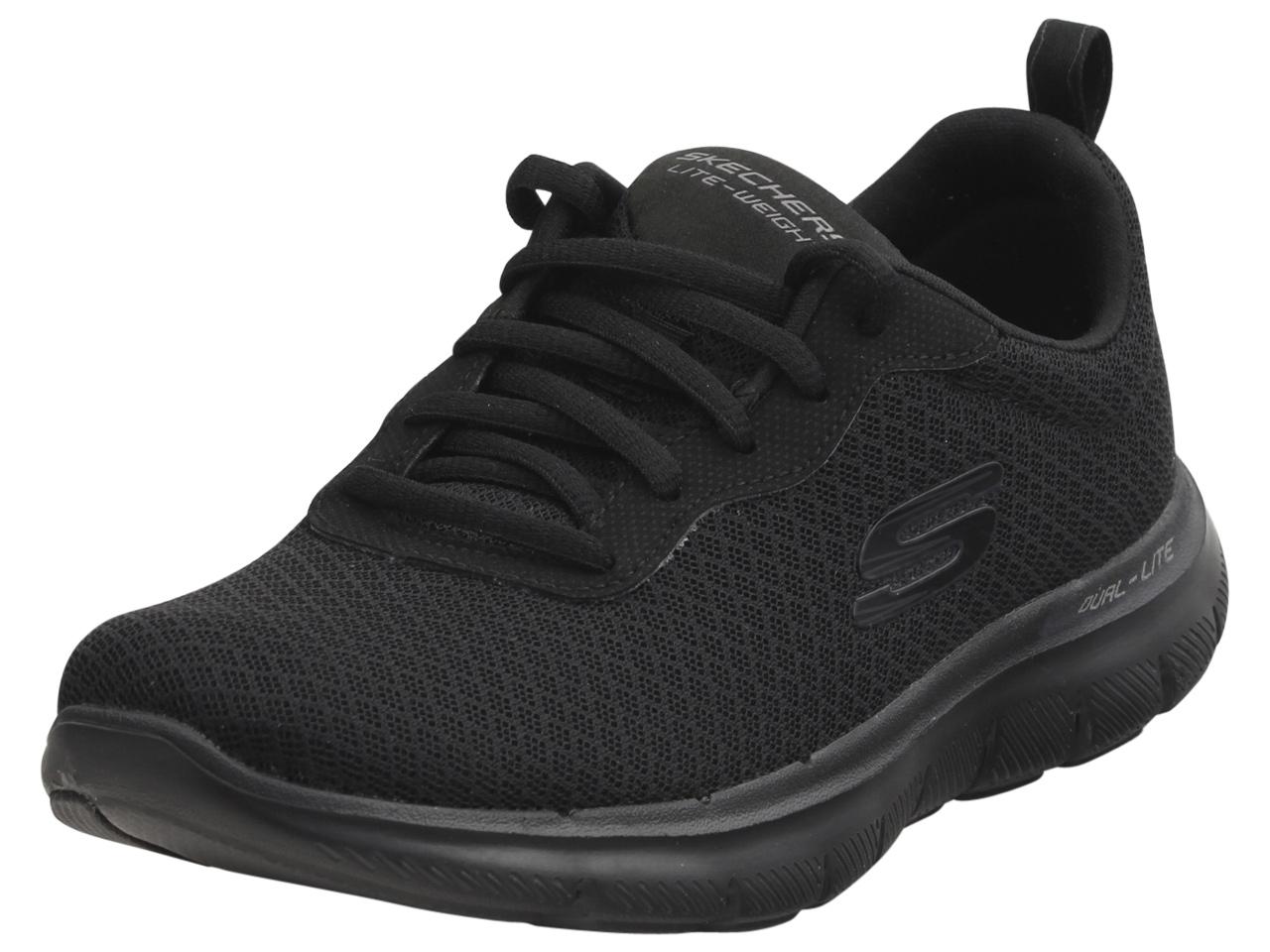 Skechers Women's Flex Appeal 2.0 Newsmaker Memory Foam Sneakers Shoes - Black - 6.5 B(M) US