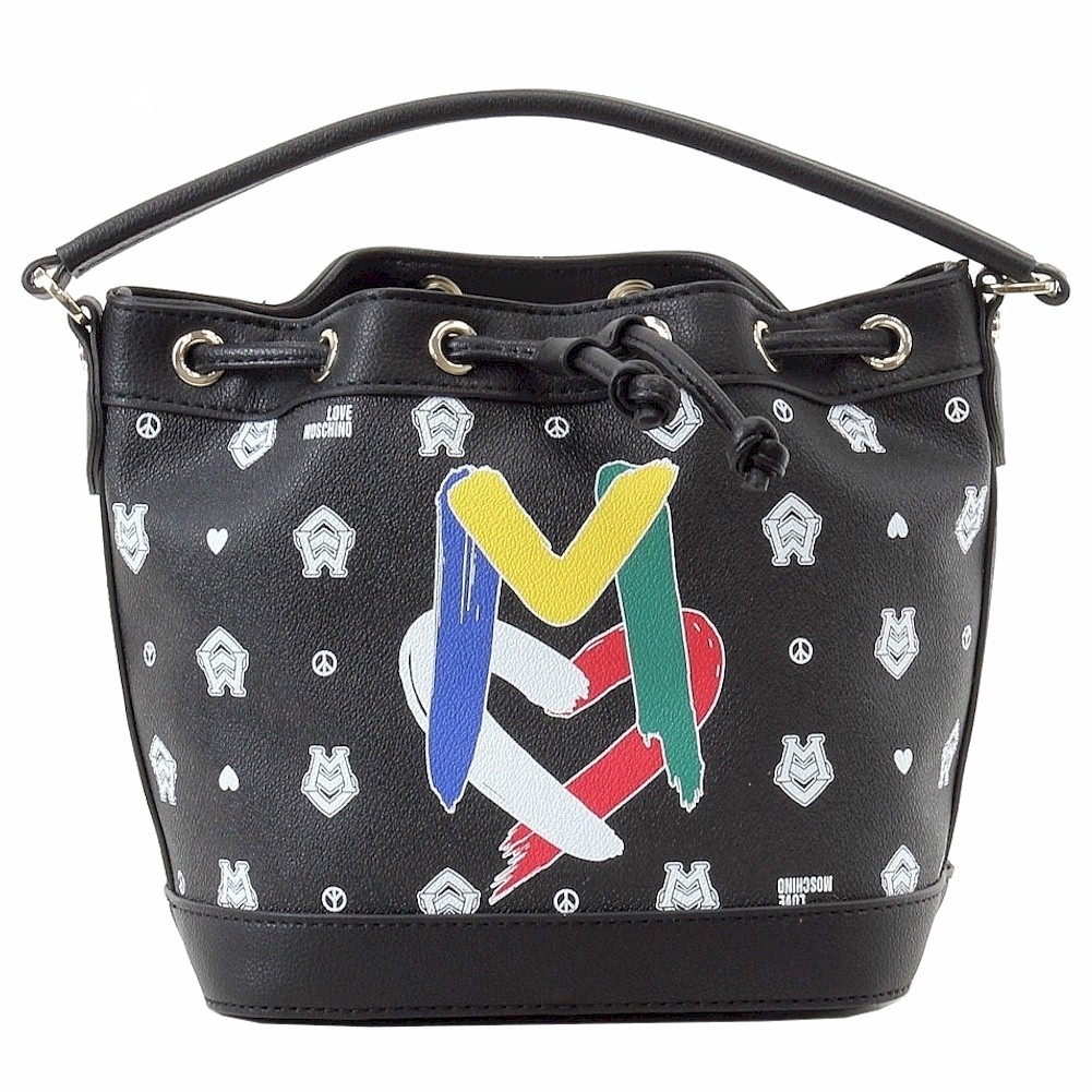 Love Moschino Women S Logo Bucket Satchel Handbag