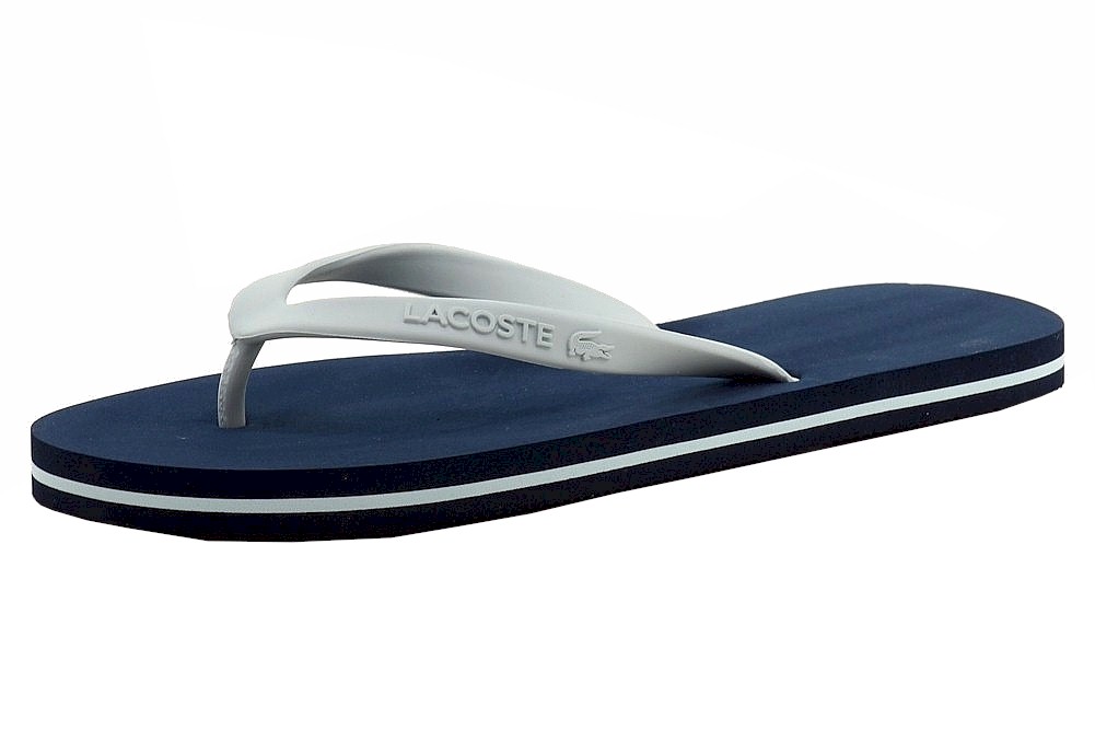 Lacoste Women's Ancelle Slide 116 Fashion Flip Flop Sandals Shoes - Navy/Light Blue - 6