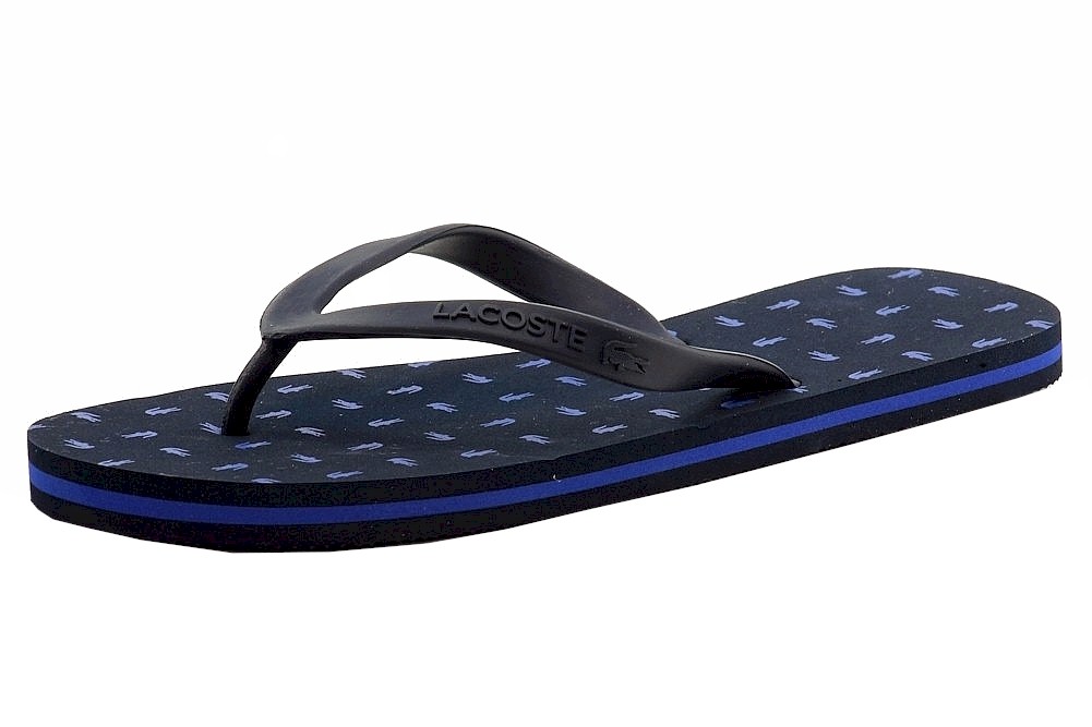 Lacoste Women's Ancelle Slide 116 Fashion Flip Flop Sandals Shoes - Navy/Blue - 8