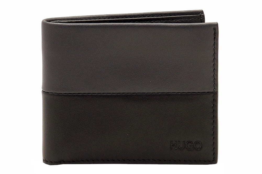 Hugo Boss Men S Bassem 2 Tone Leather Bi Fold Wallet