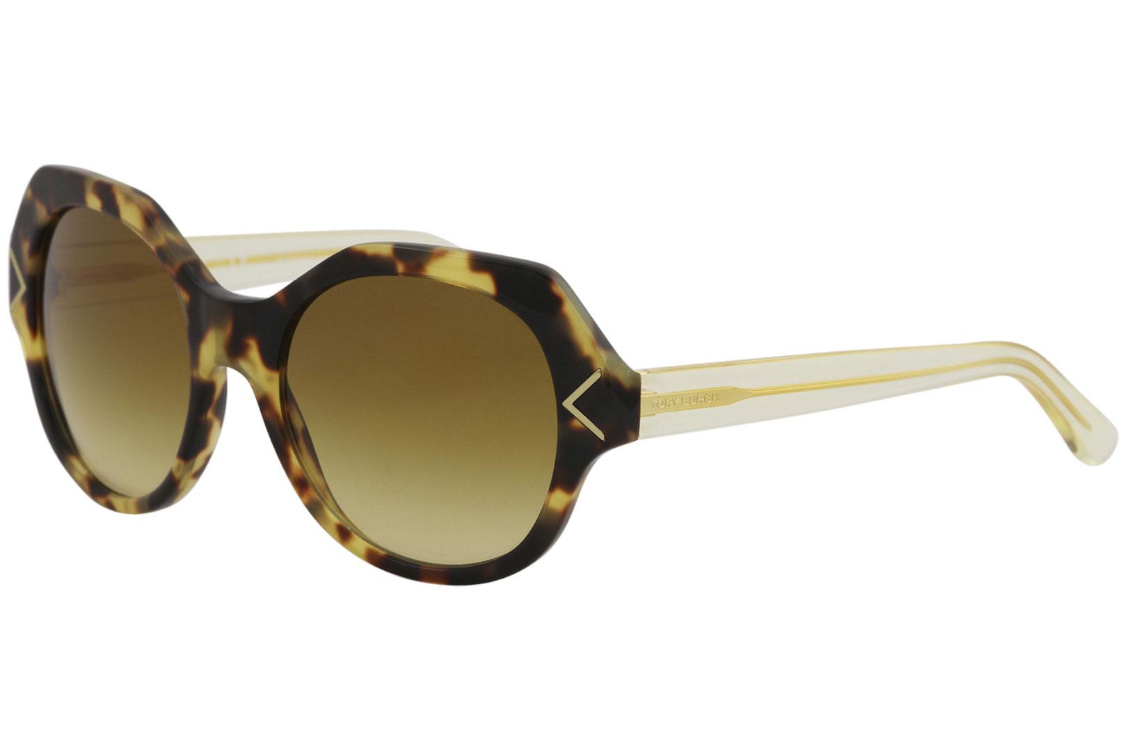 Tory Burch Women's TY7116 TY/7116 Fashion Round Sunglasses - Tokyo Tortoise/Amber Gradient   1718/2L - Lens 53 Bridge 18 B 49.5 ED 57 Temple 135mm