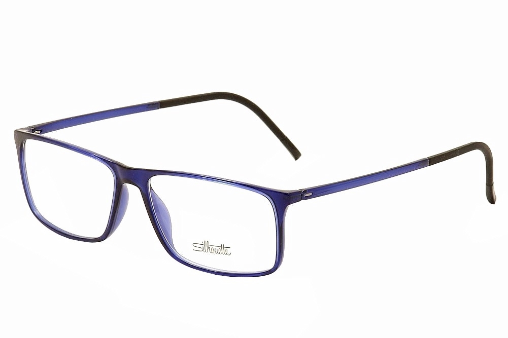 Silhouette Men's Eyeglasses SPX Illusion Shape 2892 Full Rim Optical Frame - Blue - Lens 54 Bridge 14 Temple 140mm