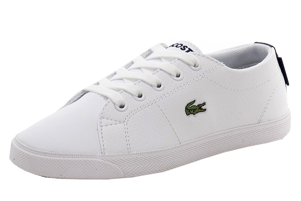 Lacoste Boy's Marcel Lace Up Fashion Sneakers Shoes - White - 2   Little Kid -  Marcel Lace Up; 7-31SPC0016