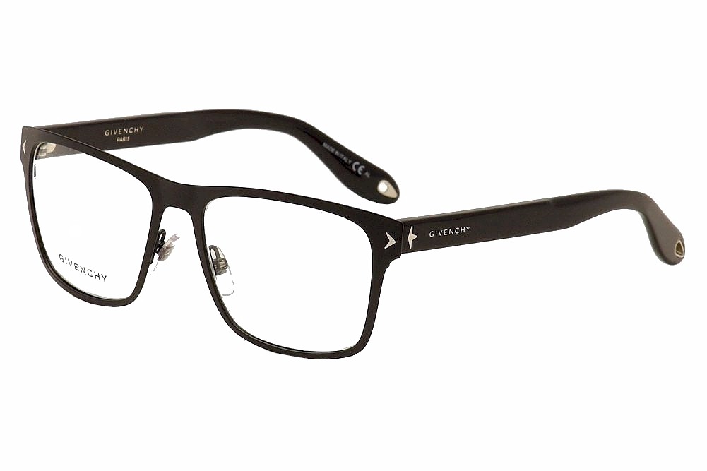 Givenchy Eyeglasses GV 0011 GV/0011 Full Rim Optical Frame - Matte Black/Silver   10G - Lens 55 Bridge 17 Temple 145mm