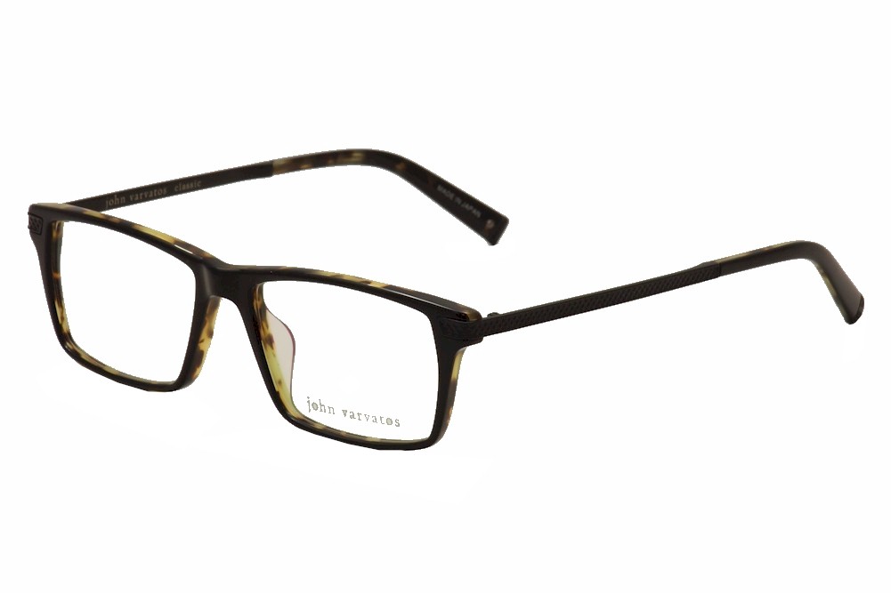John Varvatos Men's Eyeglasses V367 V/367 Full Rim Optical Frame - Black - Lens 55 Bridge 17 Temple 145mm