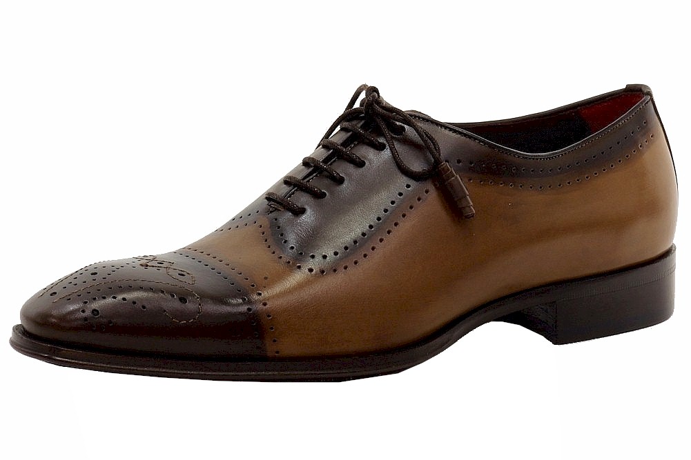 Mezlan Men's Serrano Leather Spectator Oxfords Shoes - Brown - 10 D(M) US -  Serrano; 6195