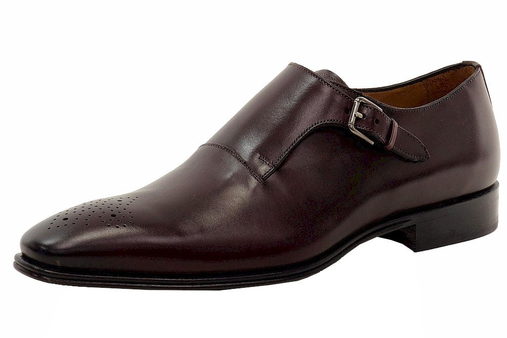 Mezlan Men's Serna Leather Monk Strap Oxfords Shoes - Red - 9.5 D(M) US