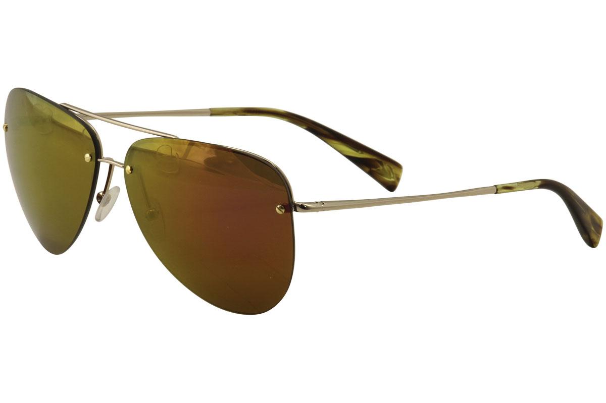 Kaenon Mather 312 Polarized Aviator Fashion Sunglasses - Gold Tortoise/SR 91 Rose Gold Mirror   B12  - Lens 60 Bridge 12.5 Temple 132.5mm