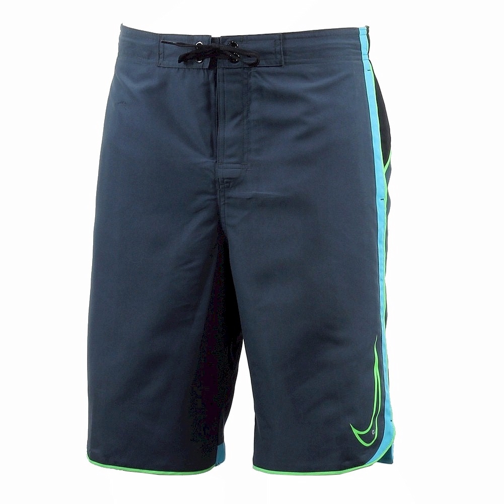 Nike Men's Contrast Piped Swim Trunk Volley Shorts Swimwear - Classic Charcoal - Medium