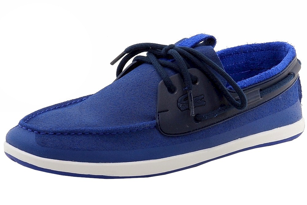 Lacoste Men's L.Andsailing 216 1 Fashion Boat Shoes - Dark Blue Leather - 11 D(M) US