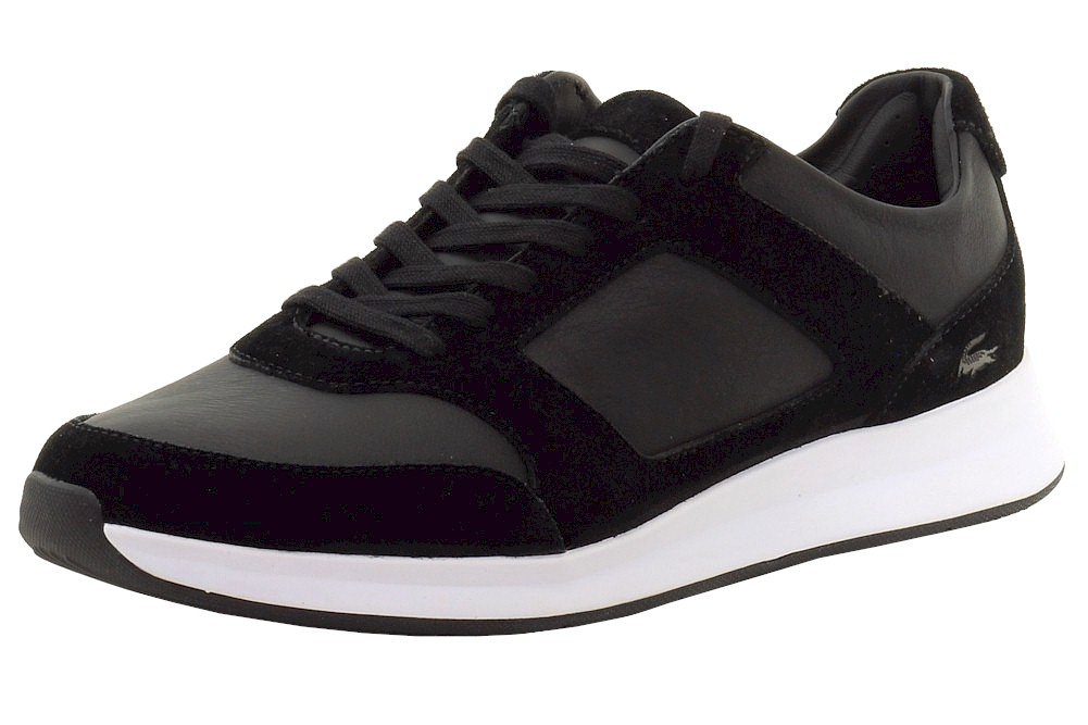 Lacoste Men's Joggeur 116 1 Fashion Leather/Suede Sneakers Shoes - Black - 8.5 D(M) US