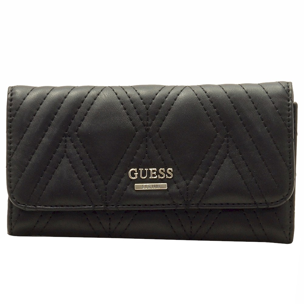 Guess Women S Shea Quilted Clutch Tri Fold Wallet