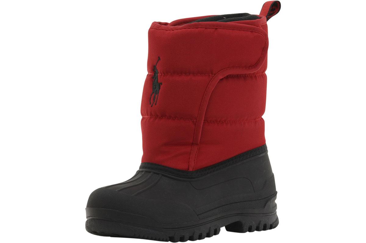 Polo Ralph Lauren Little Boy's Hamilten II EZ Winter Boots Shoes - Red - 1 M US Little Kid