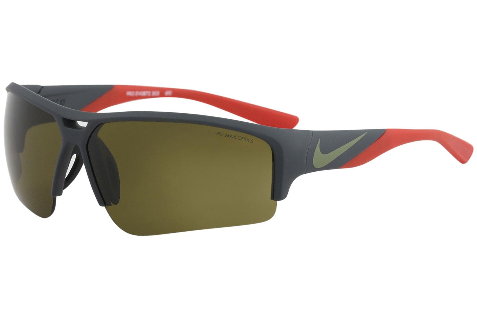 Men's  EV0872 EV/0872 Rectangular Sunglasses - Matte Green/Yellow   303 - Lens 74 Bridge 11mm - Nike Golf X2 Pro
