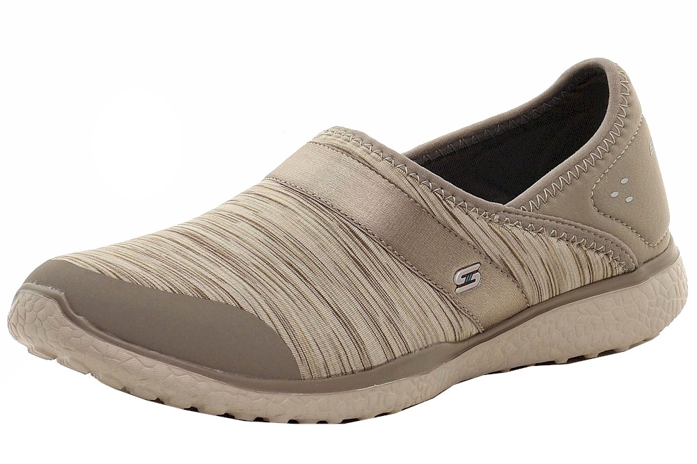 Skechers Women's Microburst   Greatness Memory Foam Slip On Sneakers Shoes - Beige - 6 B(M) US -  Microburst - Greatness; 23303
