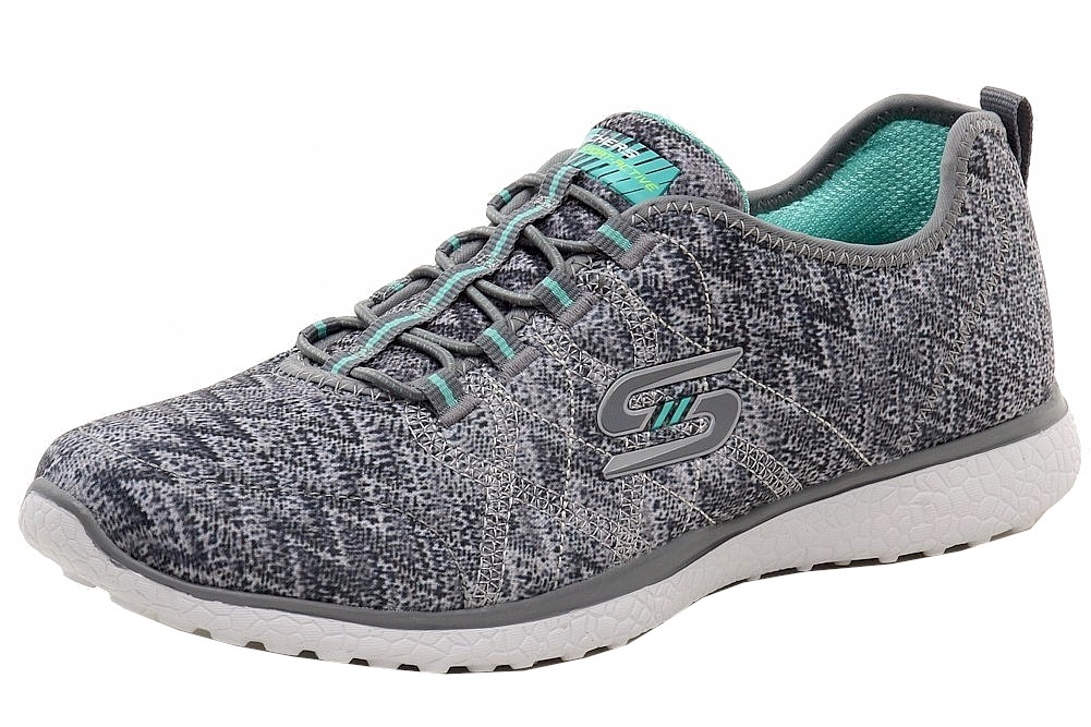 Skechers Women's Microburst   Fluctuate Memory Foam Fashion Sneakers Shoes - Grey - 8.5 B(M) US