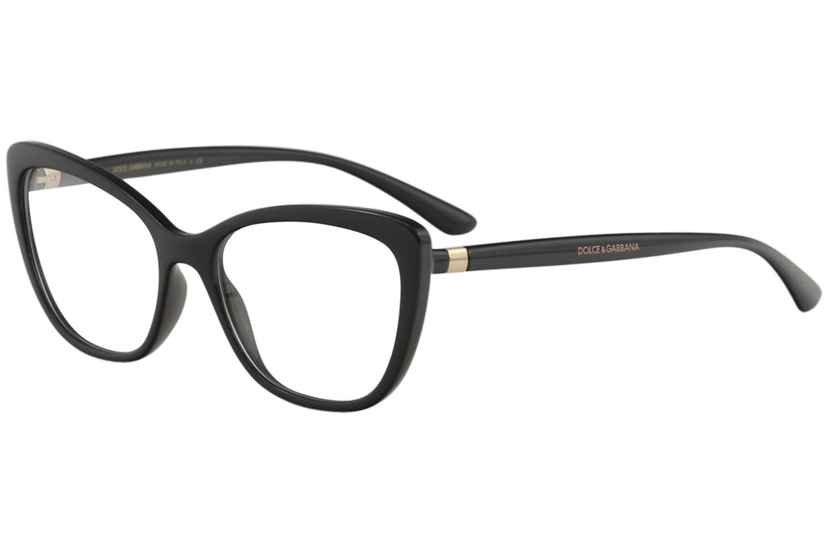 Dolce & Gabbana Women's Eyeglasses D&G DG5039 DG/5039 Full Rim Optical Frame - Black   501 - Lens 54 Bridge 17 B 42.9 ED 60.7 Temple 140mm