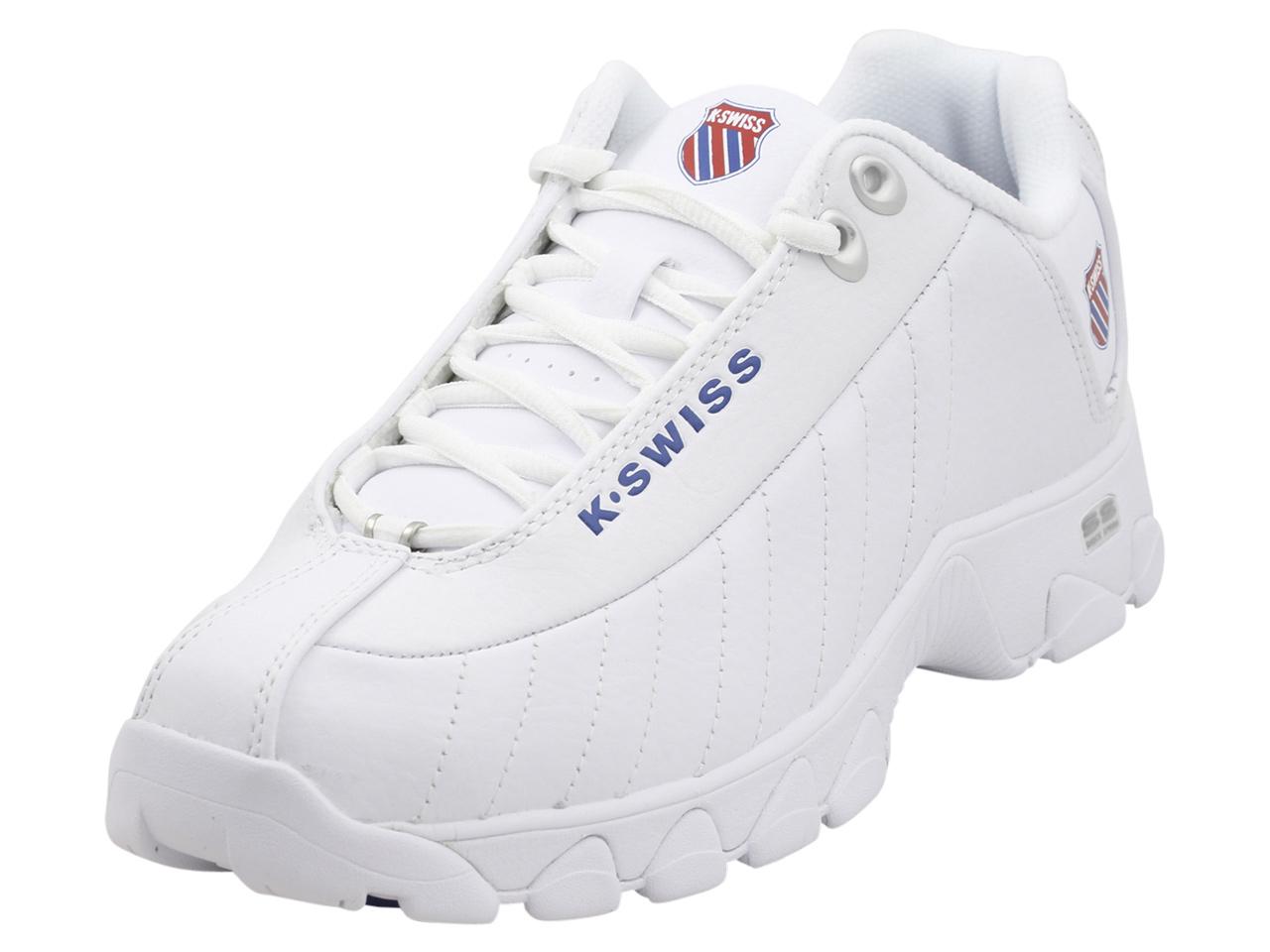 K Swiss Men's ST 329 Heritage Sneakers Shoes - White/Classic Blue/Ribbon Red - 11.5 D(M) US -  K-Swiss