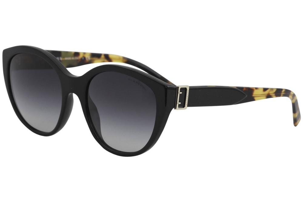 Burberry Women's BE4242 BE/4242 Fashion Round Sunglasses - Black/Grey Gradient   3633/8G - Lens 55 Bridge 19 Temple 140mm