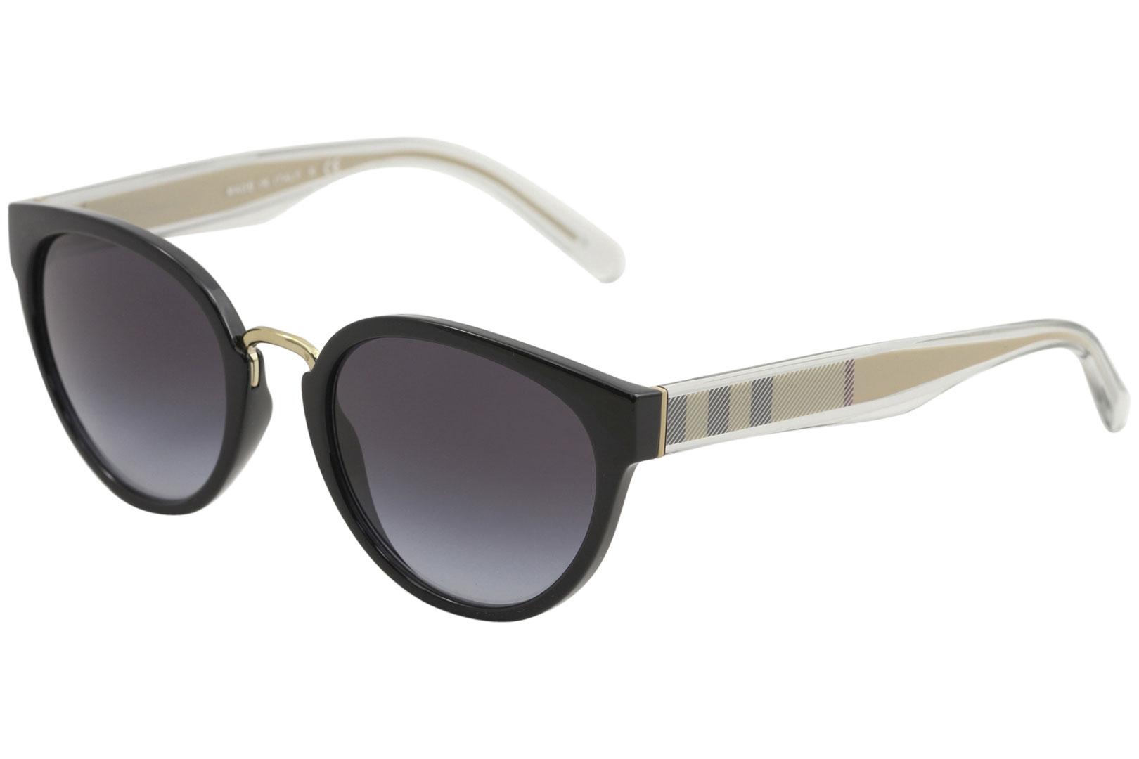 Burberry Women's BE4249 BE/4249 Fashion Cat Eye Sunglasses - Black/Grey Gradient   3001/8G - Lens 53 Bridge 21 Temple 140mm