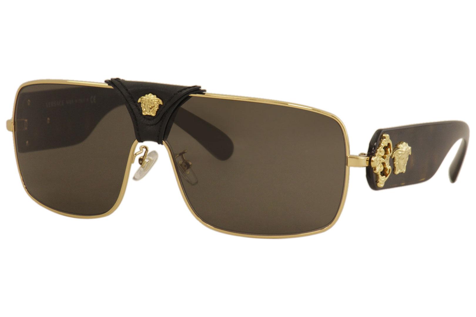 versace aviator sunglasses with removable leather medusa