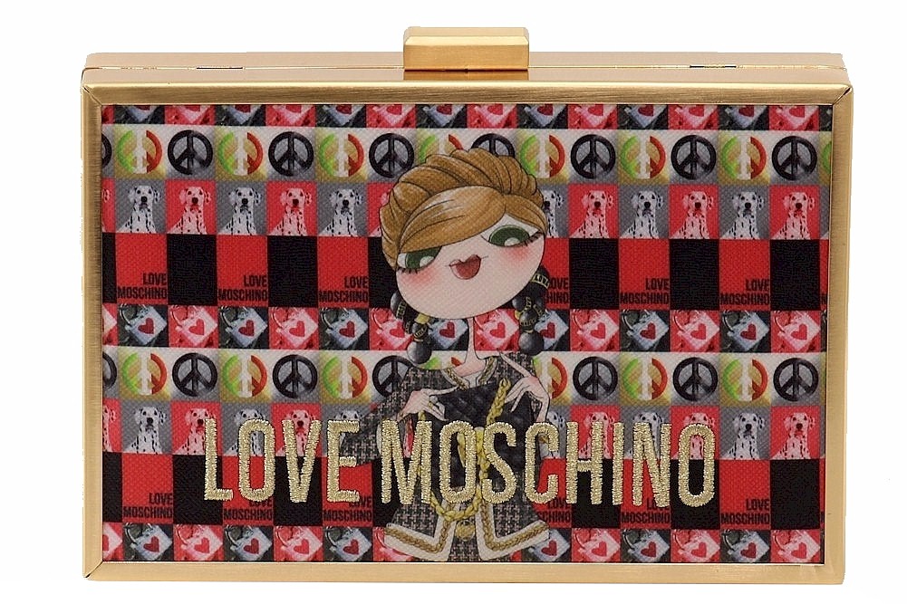 Love Moschino Women S Digital Print Crossbody Clutch Handbag