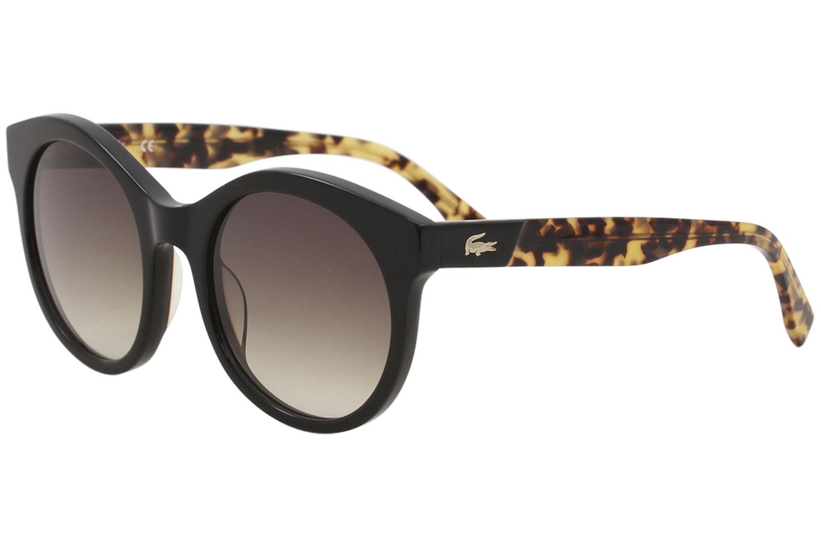 Lacoste Men's L851S L/851/S 001 Black/Havana Fashion Round Sunglasses 53mm - Black Tortoise/Brown Gradient   001 - Lens 53 Bridge 21 Temple 140mm
