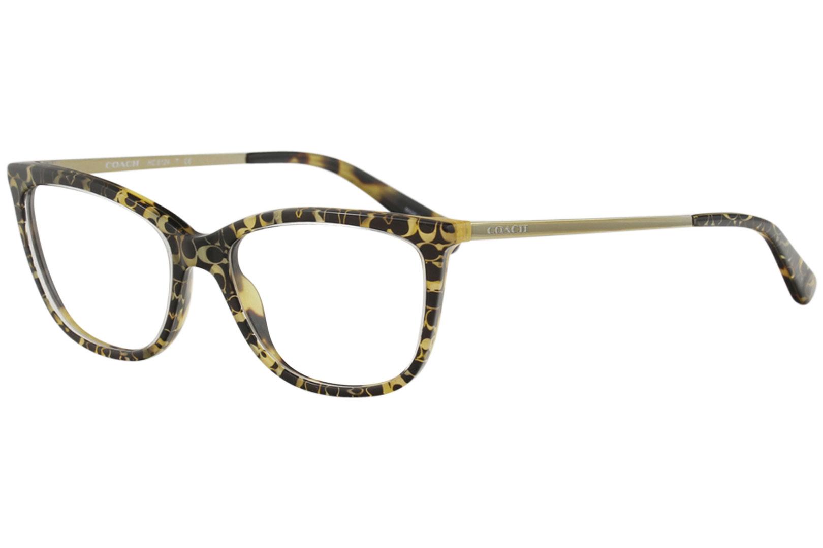 Coach Women's Eyeglasses HC6124 HC/6124 Full Rim Optical Frame - Spotty Tortoise/Signature C/Gold   5519 - Lens 53 Bridge 17 B 39.2 ED 58.5 Temple 140mm