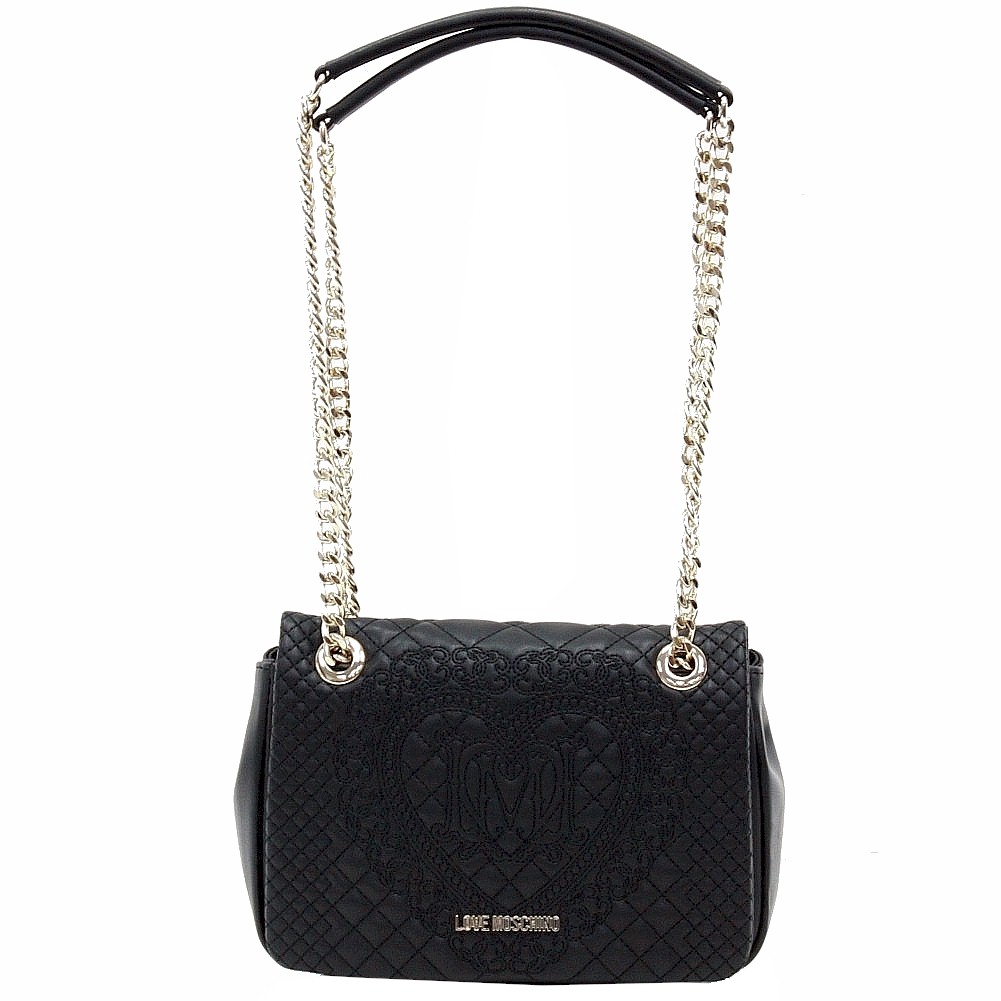 Love Moschino Women S Quilted Embroidered Flap Over Satchel Handbag
