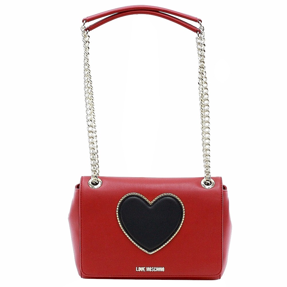 Love Moschino Women S Heart Logo Flap Over Satchel Handbag
