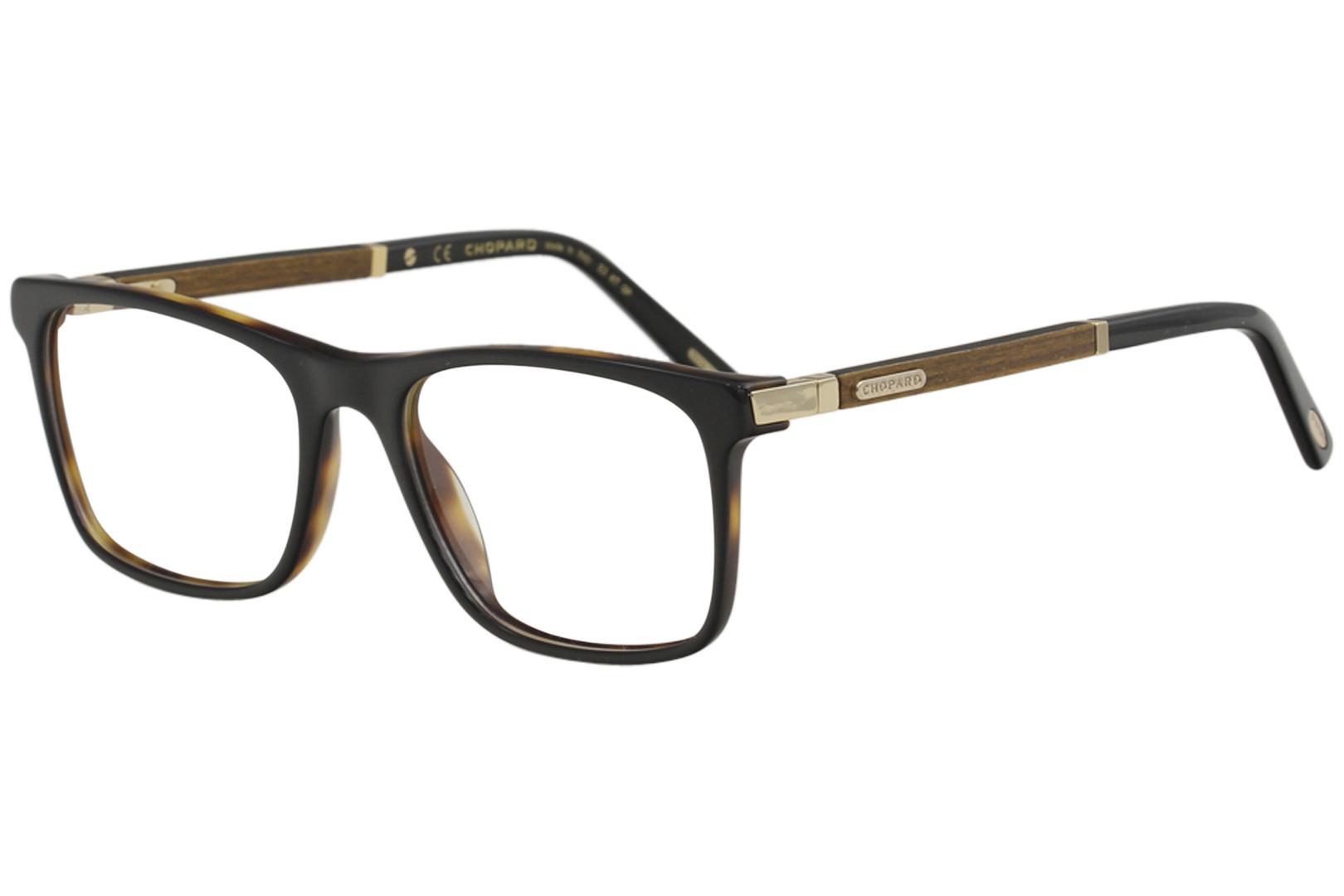 Chopard Eyeglasses VCH217V VCH/217V U64L 23K Black Havana Optical Frame 54mm - 23K Black Havana/Wood   U64L - VCH217