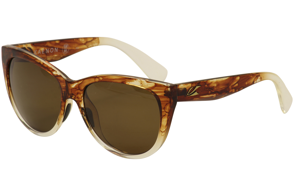 Kaenon Polarized Women's Palisades Fashion Sunglasses - Sepia/Gold/Grey Brown Polarized   218SPSPGL - Lens 55 Bridge 18 Temple 139mm