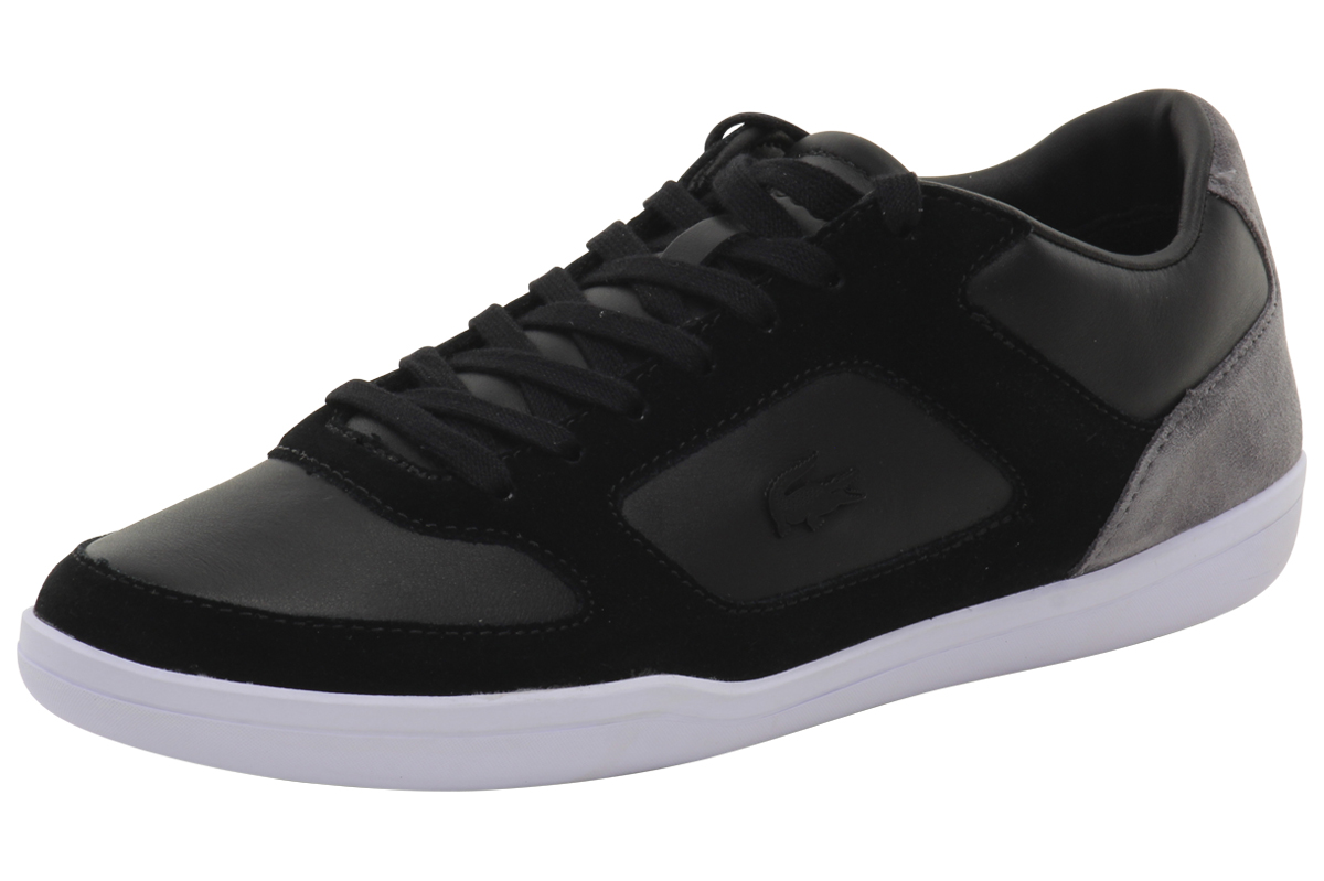 Lacoste Men's Court Minimal 316 1 Fashion Suede/Leather Sneakers Shoes - Black - 11 D(M) US