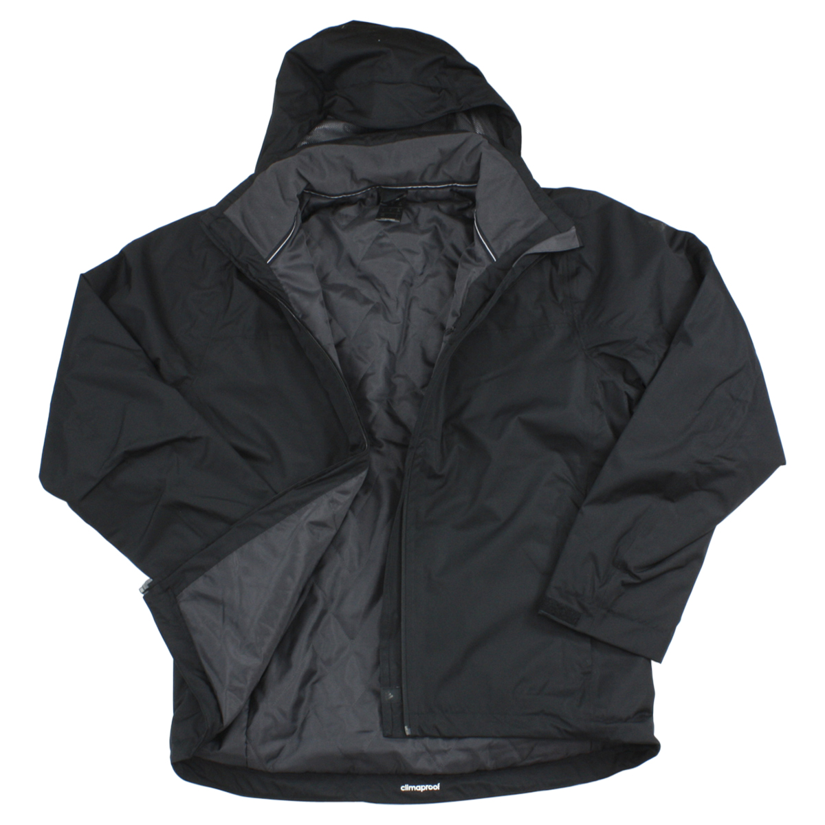 Adidas Men's Wandertag Climaproof Insulated Hooded Winter Jacket - Black - Medium