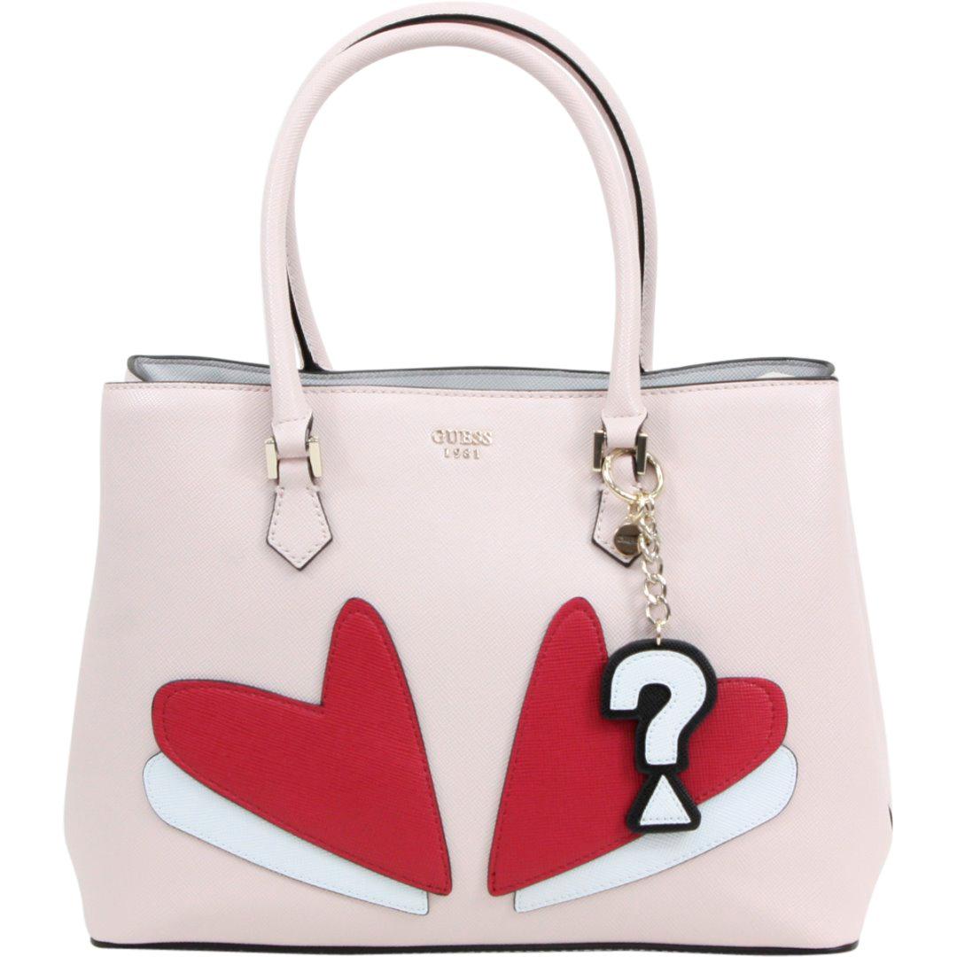 Guess Women's Pin Up Pop Pebbled Shopper Tote Handbag - Pink - 15W x 10H x 6.5D in -  Pin Up Pop; 654136