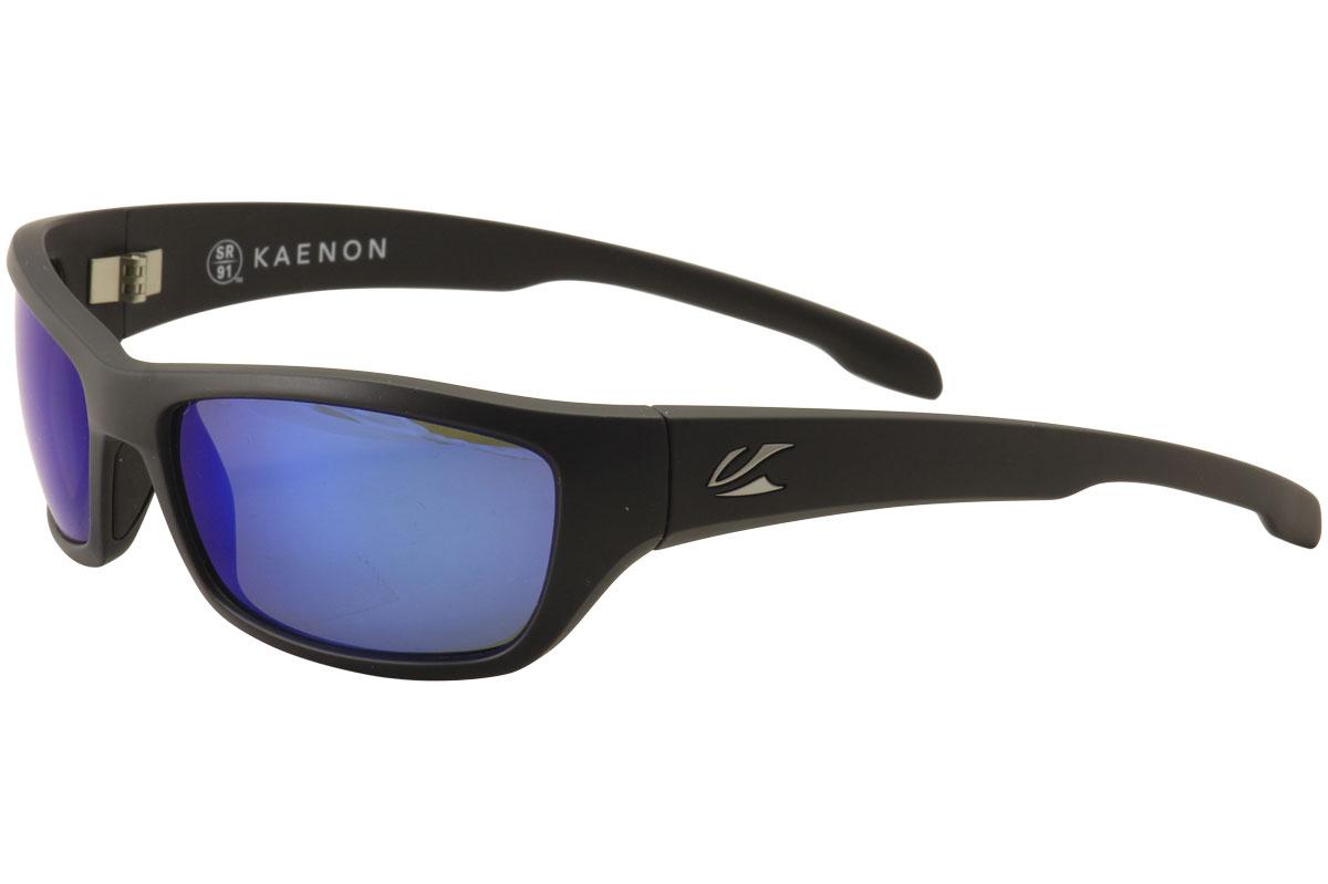 Kaenon Men's Cowell 040 Polarized Fashion Sunglasses -  Matte Black/SR 91 Blue Mirror   G12  - Lens 58.5 Bridge 18 Temple 125mm
