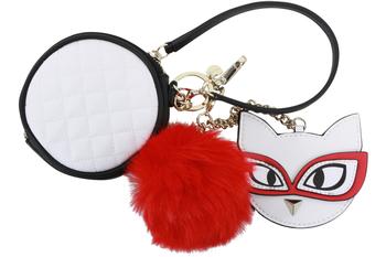 Guess Women S Clare Meow Pom Pom Keychain Gifting Pouch Handbag