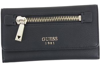Guess Women S Tenley Slim Clutch Pebbled Man Made Leather Tri Fold Wallet